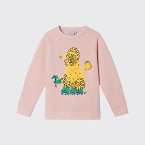 STELLA MCCARTNEY NWT Girl's Skating Poodle Print Cotton Pullover Sweatshirt Top